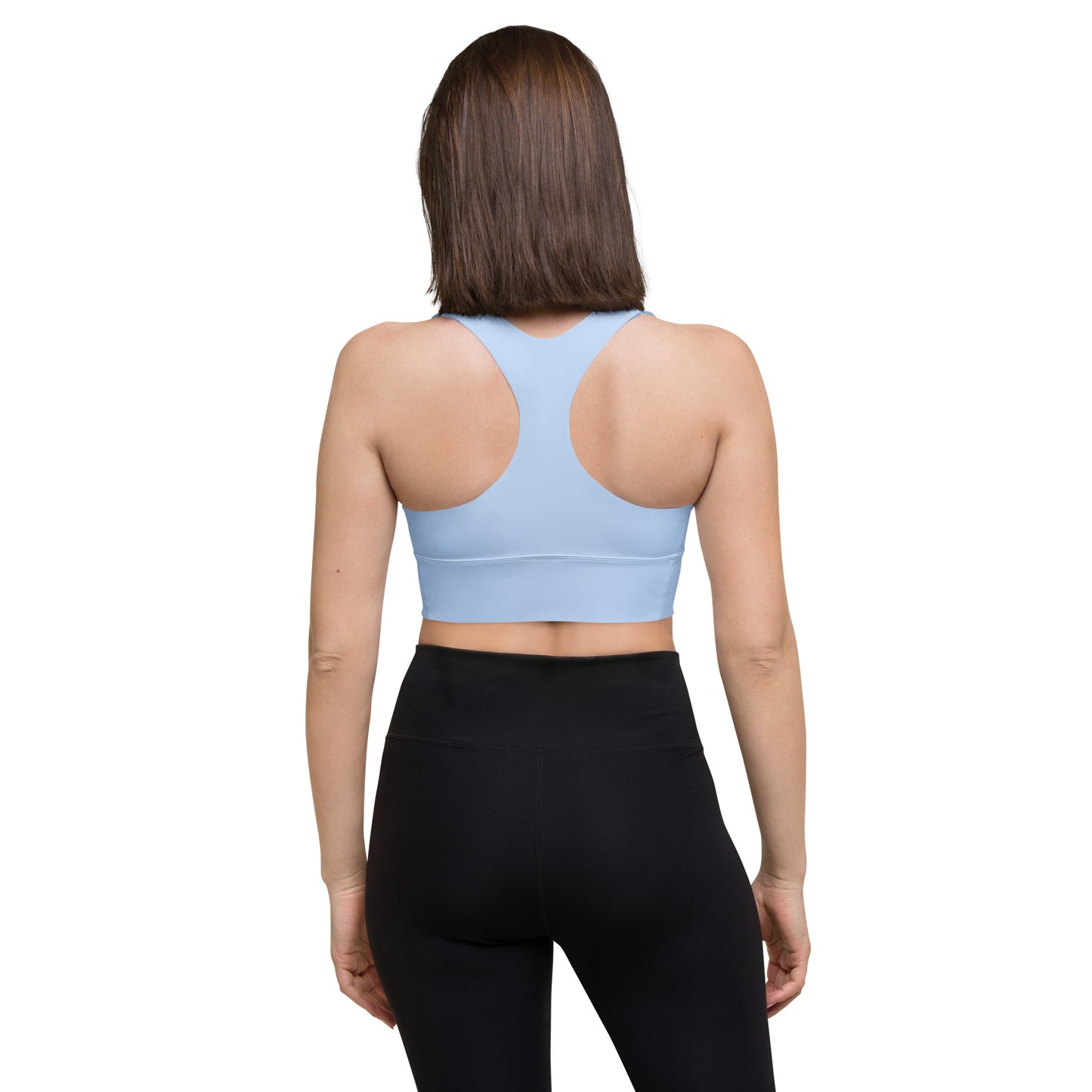 Longline Sports Bra - Light Blue