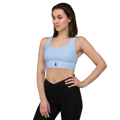 Longline Sports Bra - Light Blue