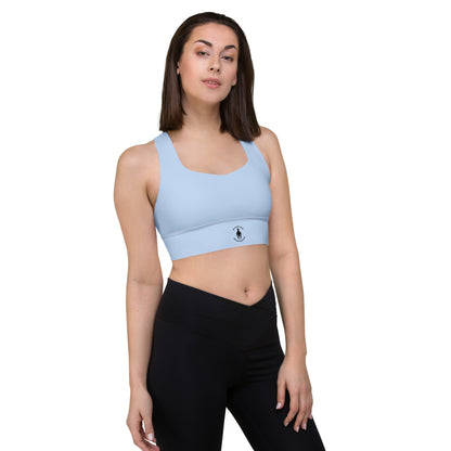 Longline Sports Bra - Light Blue